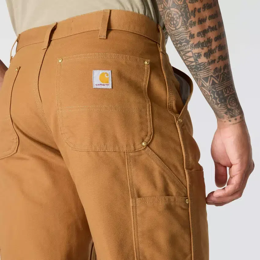 Carhartt B01 Erkekler İçin İkonik Bol Kesim Firm Duck Sert Kumaşlı Double Knee Pant