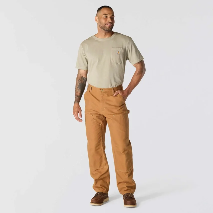 Carhartt B01 Erkekler İçin İkonik Bol Kesim Firm Duck Sert Kumaşlı Double Knee Pant