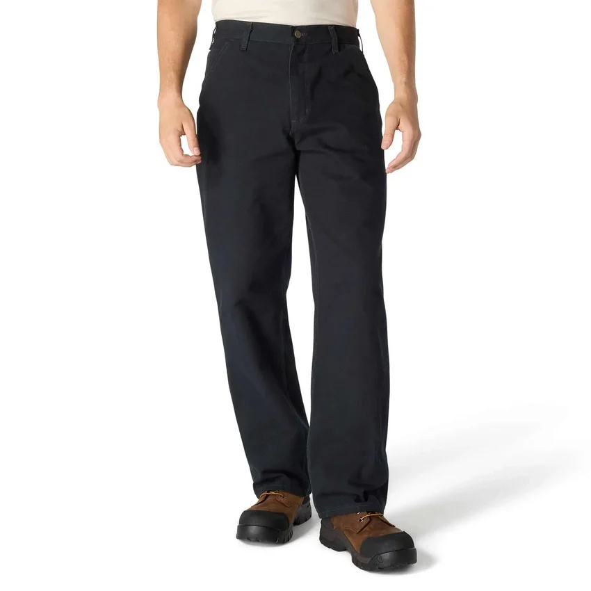 Carhartt B11 Erkek Bol Düz Yıkanmış Kanarya Kumaş İş Pantolonu