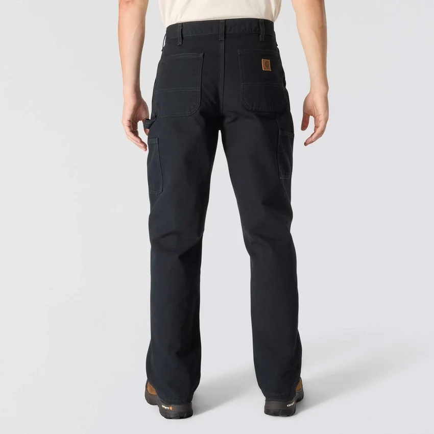 Carhartt B11 Erkek Bol Düz Yıkanmış Kanarya Kumaş İş Pantolonu