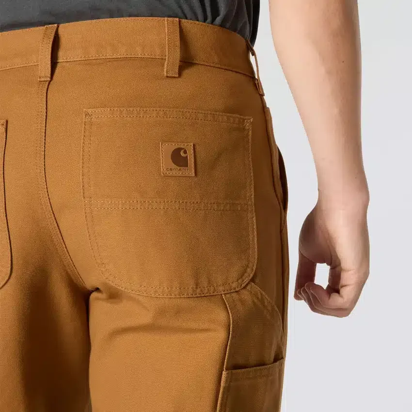Carhartt B11 Erkek Bol Düz Yıkanmış Kanarya Kumaş İş Pantolonu