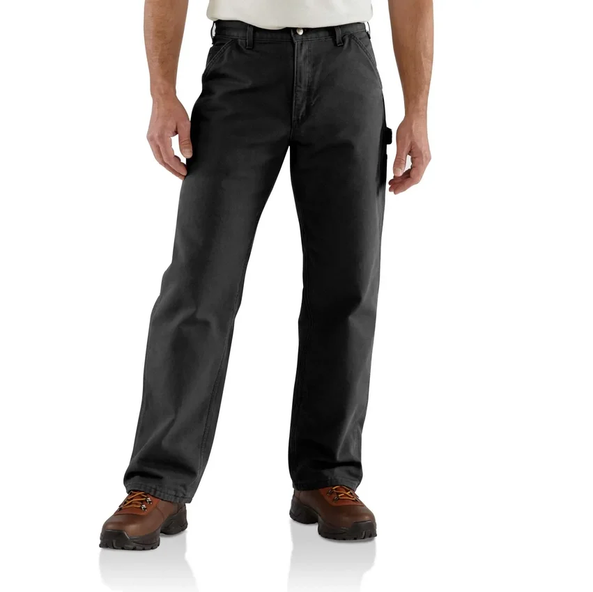 Carhartt B111 Erkek Bol Düz Yıkanmış Kumaş Astarlı İş Pantolonu