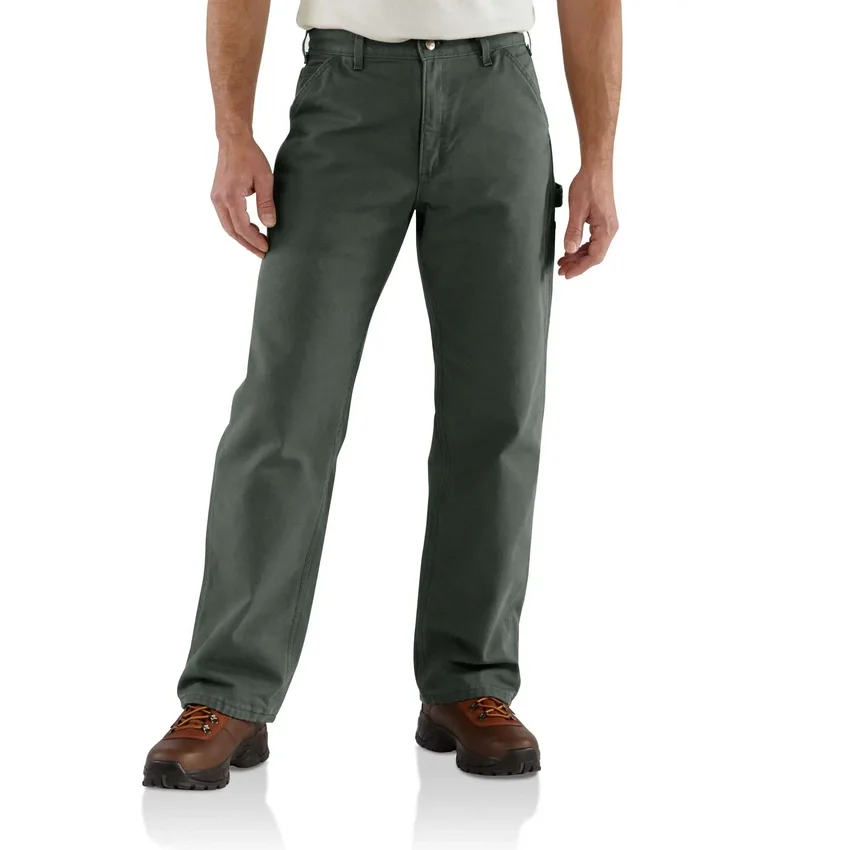 Carhartt B111 Erkek Bol Düz Yıkanmış Kumaş Astarlı İş Pantolonu