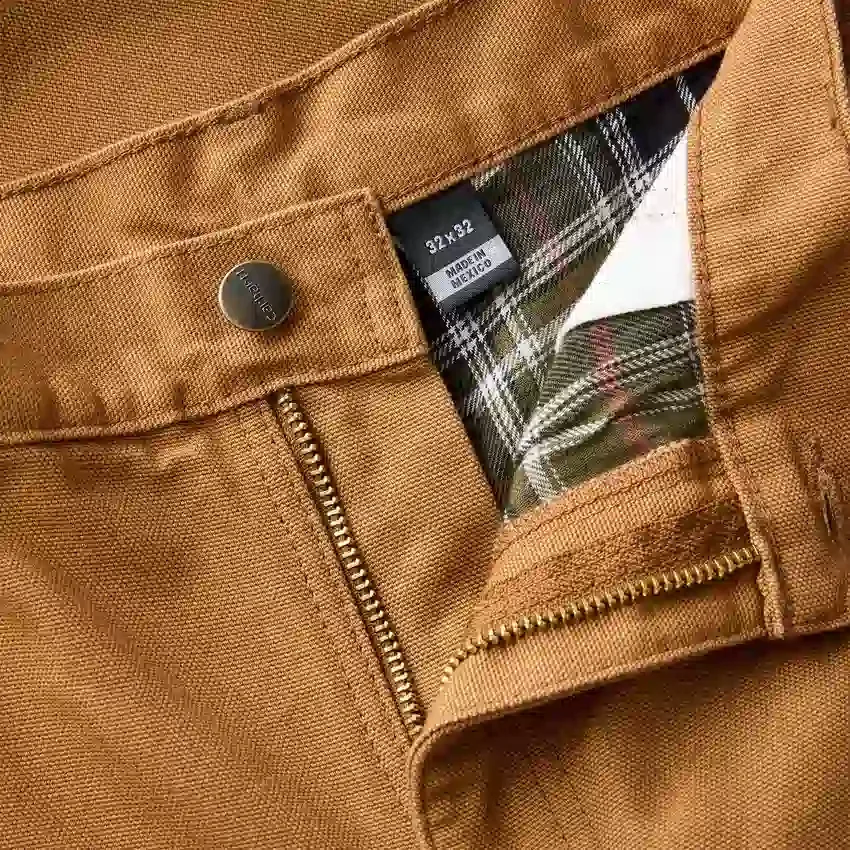 Carhartt B111 Erkek Bol Düz Yıkanmış Kumaş Astarlı İş Pantolonu