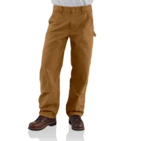 Carhartt B136 Erkek Bol Düz Yıkanmış Kanvas Double Knee Pant