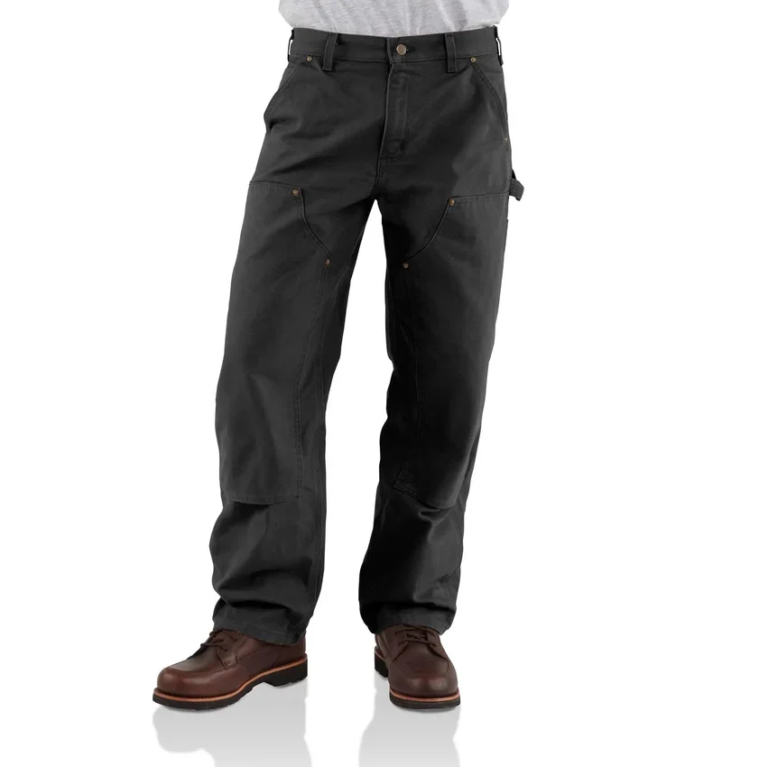 Carhartt B136 Erkek Bol Düz Yıkanmış Kanvas Double Knee Pant