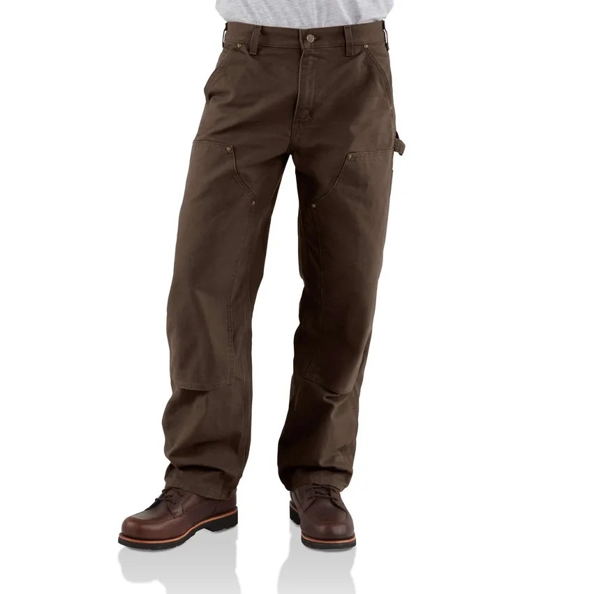 Carhartt B136 Erkek Bol Düz Yıkanmış Kanvas Double Knee Pant