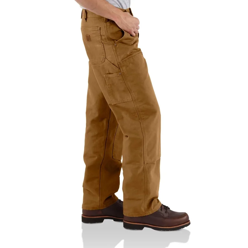Carhartt B136 Erkek Bol Düz Yıkanmış Kanvas Double Knee Pant