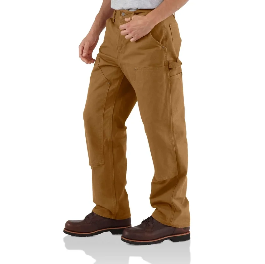 Carhartt B136 Erkek Bol Düz Yıkanmış Kanvas Double Knee Pant