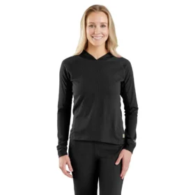 Carhartt Force® Kadın Orta Ağırlıkta Mikro Izgaralı İçlik Kapüşonlu Sweatshirt