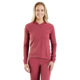 Carhartt Force® Kadın Orta Ağırlıkta Mikro Izgaralı İçlik Kapüşonlu Sweatshirt