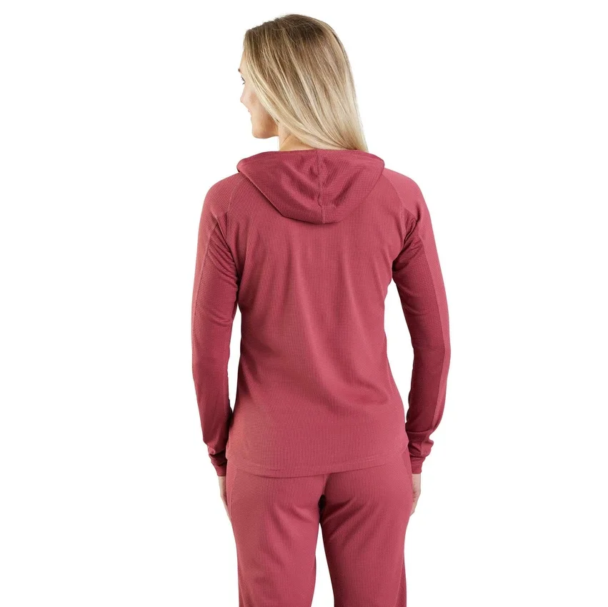 Carhartt Force® Kadın Orta Ağırlıkta Mikro Izgaralı İçlik Kapüşonlu Sweatshirt