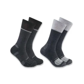 Carhartt Force® Orta Ağırlık Çelik Burunlu Crew Çoraplar 2'li Paket