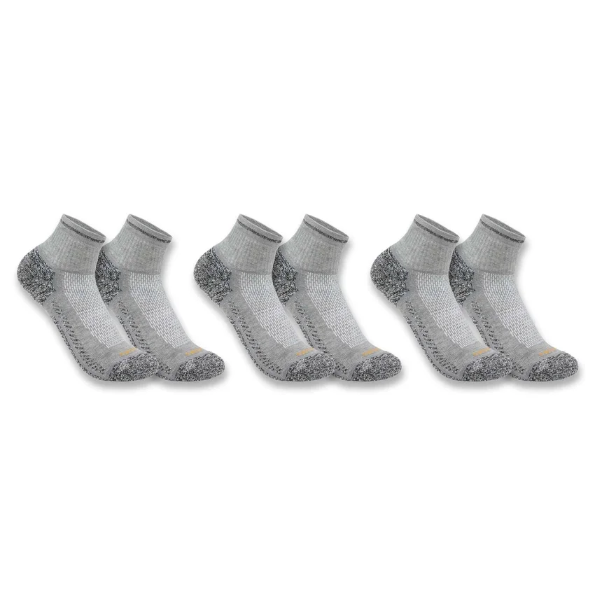 Carhartt Force® Orta Ağırlık Çeyrek Çorap 3'lü Paket