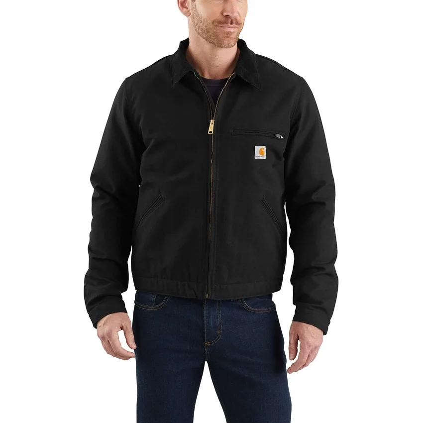 Carhartt J01 Erkekler İçin İkonik Ördek Battaniye Astarlı Detroit Jacket