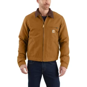 Carhartt J01 Erkekler İçin İkonik Ördek Battaniye Astarlı Detroit Jacket