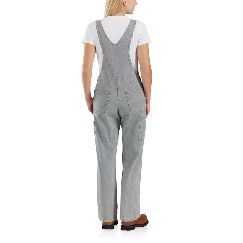 Demiryolu Çizgili Denim Tulum