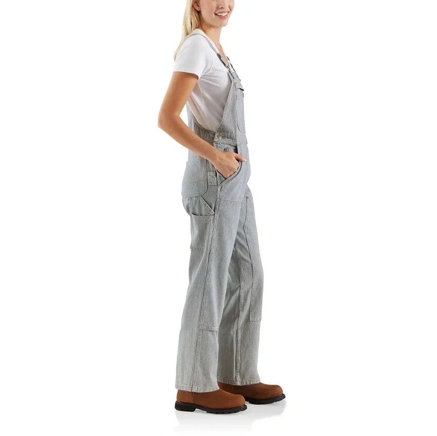 Demiryolu Çizgili Denim Tulum
