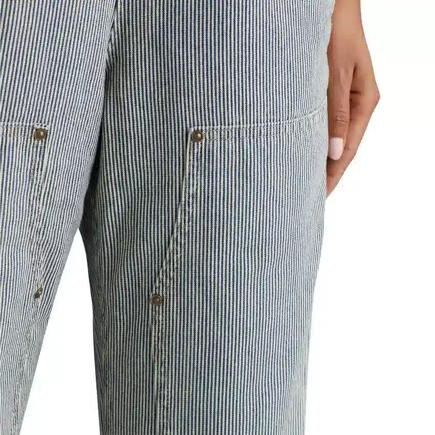 Demiryolu Çizgili Denim Tulum