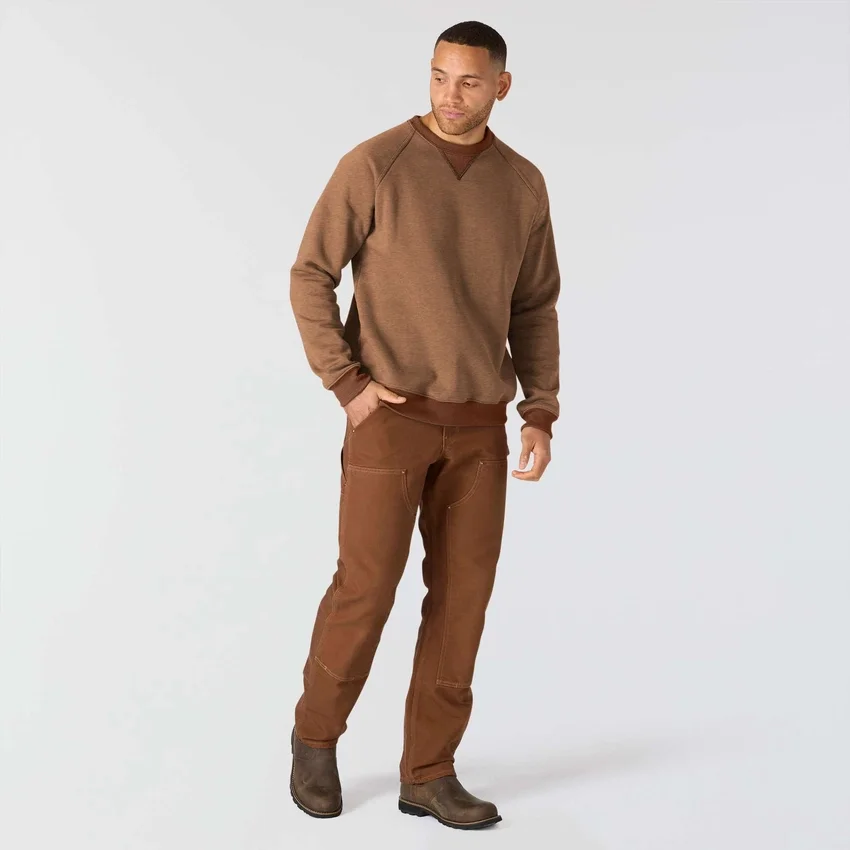 Erkek Crafted Serisi Ağır Fleece Bisiklet Yaka Sweatshirt