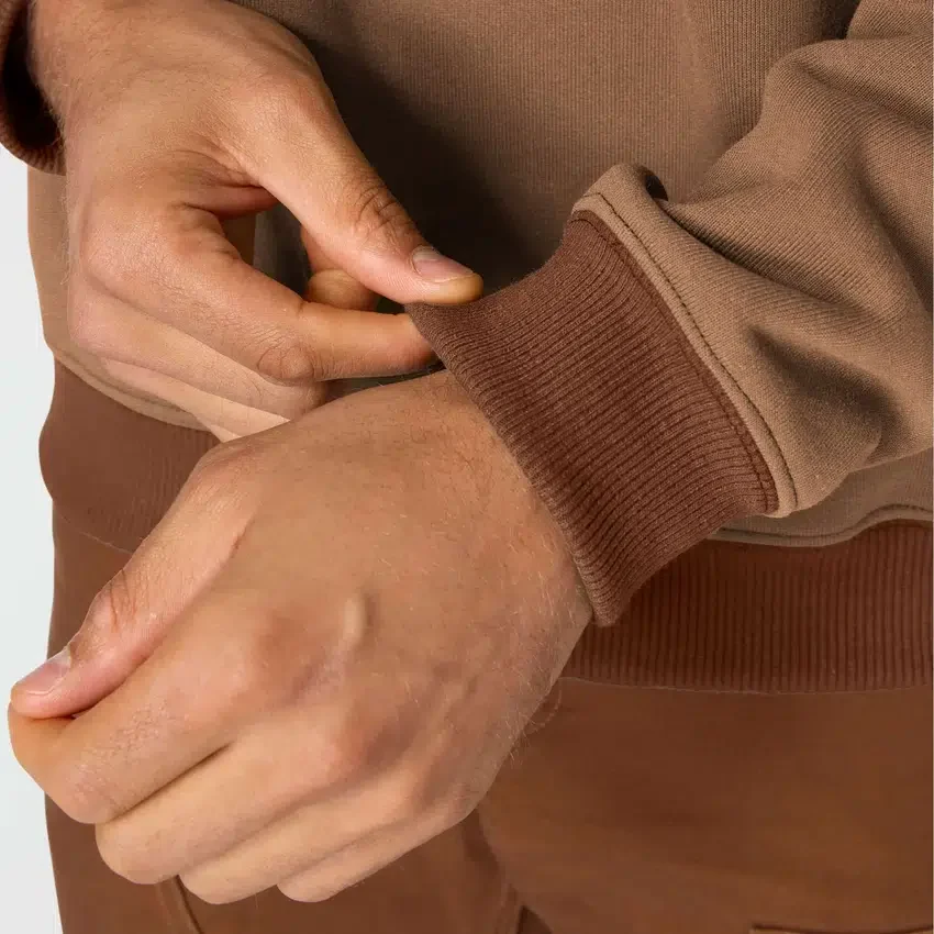 Erkek Crafted Serisi Ağır Fleece Bisiklet Yaka Sweatshirt