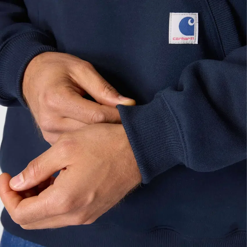 Erkek Crafted Serisi Ağır Fleece Kapüşonlu Sweatshirt