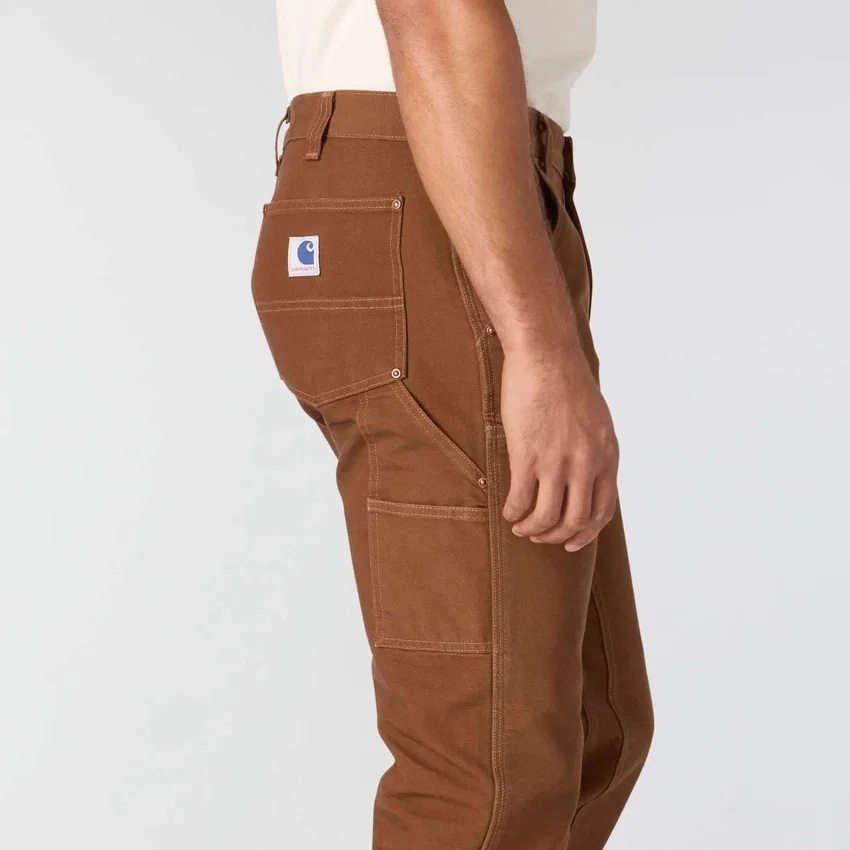 Erkek Crafted Serisi Bol Kesim Düz Paça Duck Double Knee Marangoz Pantolonu
