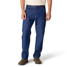 Erkek Crafted Serisi Bol Kesim Düz Paça Çift Dizli İş Kot Pantolonu