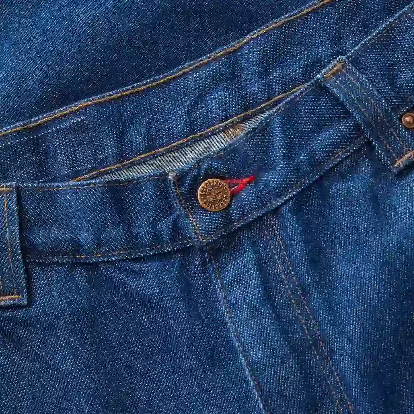 Erkek Crafted Serisi Bol Kesim Düz Paça Çift Dizli İş Kot Pantolonu