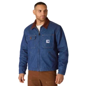 Erkek Crafted Serisi Denim Sherpa Astarlı Chore Coat