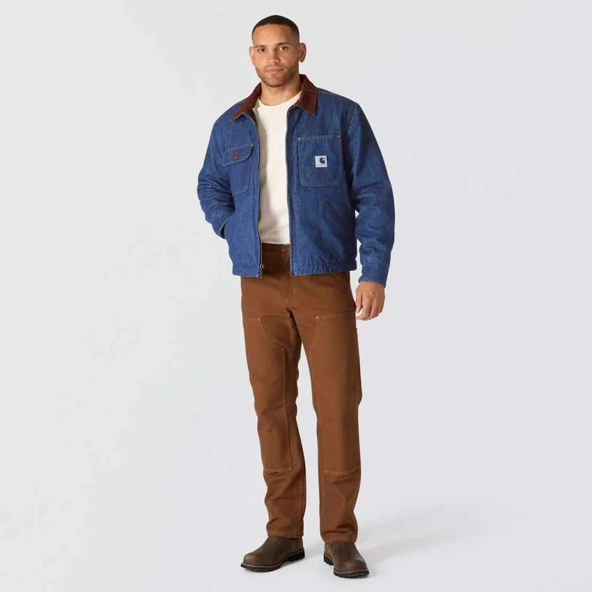 Erkek Crafted Serisi Denim Sherpa Astarlı Chore Coat