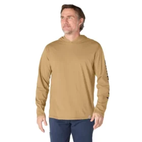 Erkek Force Gevşek Kesim Nem Emici Logolu Kapüşonlu Sweatshirt