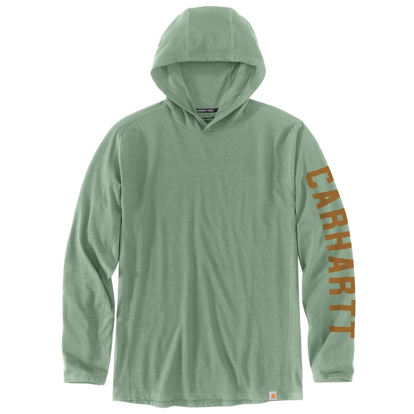 Erkek Force Gevşek Kesim Nem Emici Logolu Kapüşonlu Sweatshirt