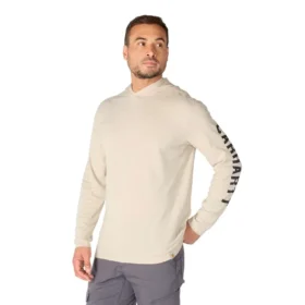 Erkek Force Gevşek Kesim Nem Emici Logolu Kapüşonlu Sweatshirt