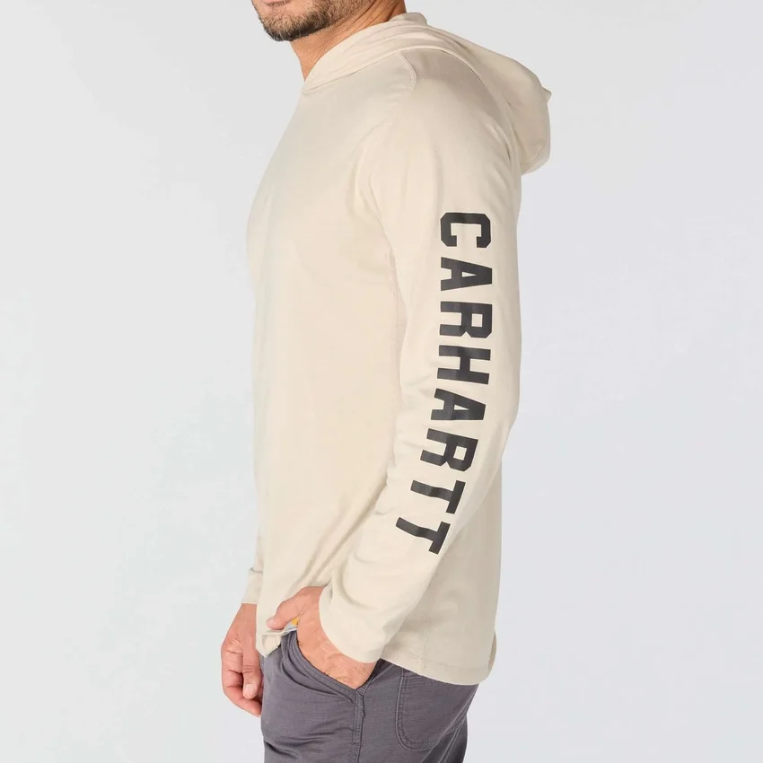 Erkek Force Gevşek Kesim Nem Emici Logolu Kapüşonlu Sweatshirt