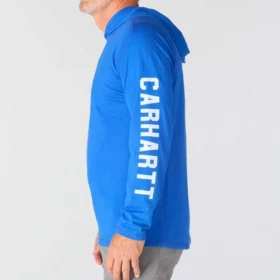 Erkek Force Gevşek Kesim Nem Emici Logolu Kapüşonlu Sweatshirt