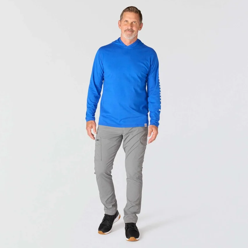 Erkek Force Gevşek Kesim Nem Emici Logolu Kapüşonlu Sweatshirt