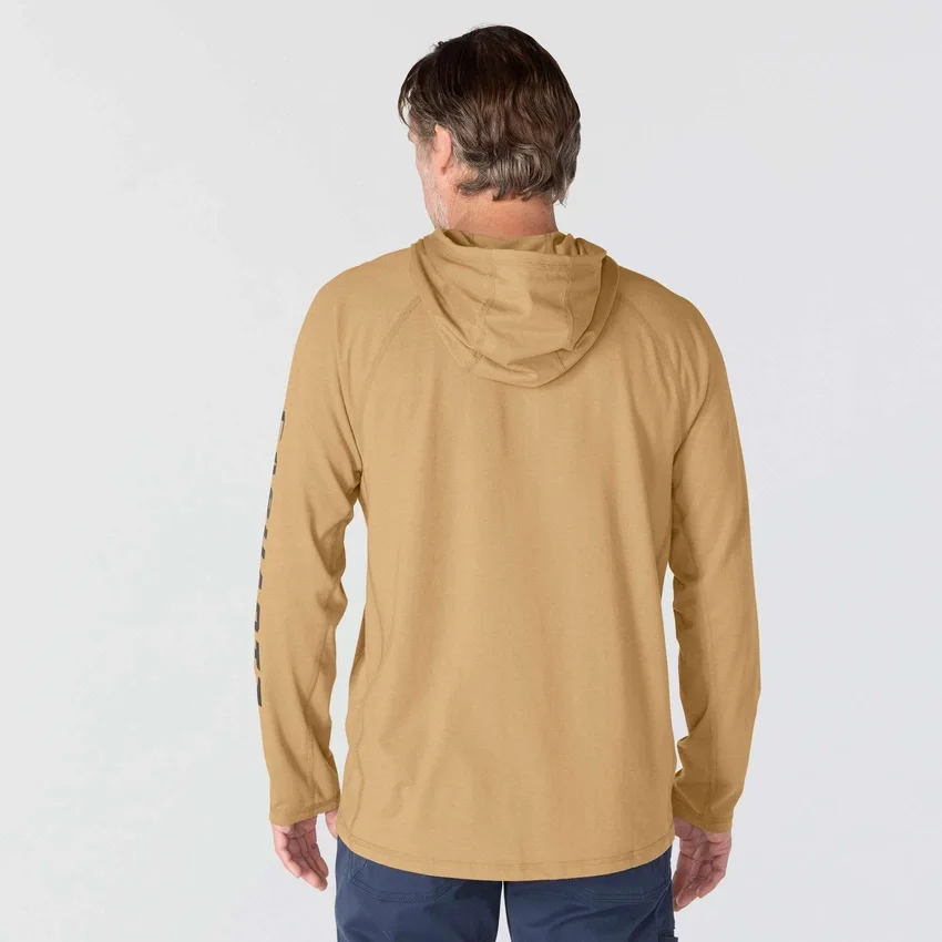 Erkek Force Gevşek Kesim Nem Emici Logolu Kapüşonlu Sweatshirt