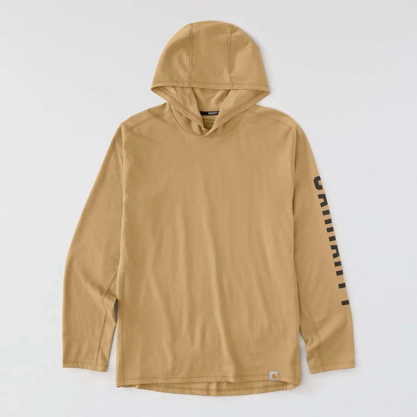 Erkek Force Gevşek Kesim Nem Emici Logolu Kapüşonlu Sweatshirt