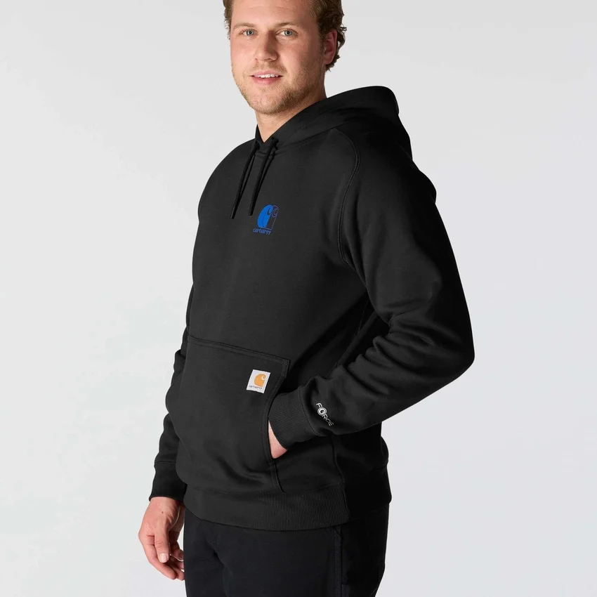 Erkek Force Nem Emici Logolu Kapüşonlu Sweatshirt