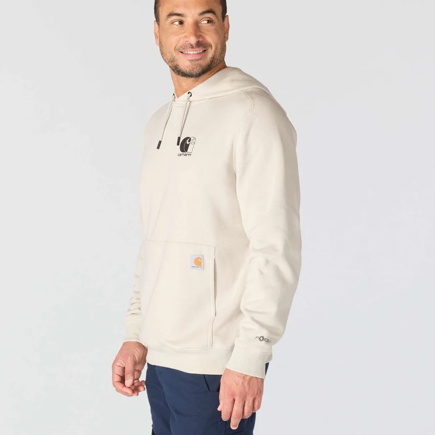 Erkek Force Nem Emici Logolu Kapüşonlu Sweatshirt