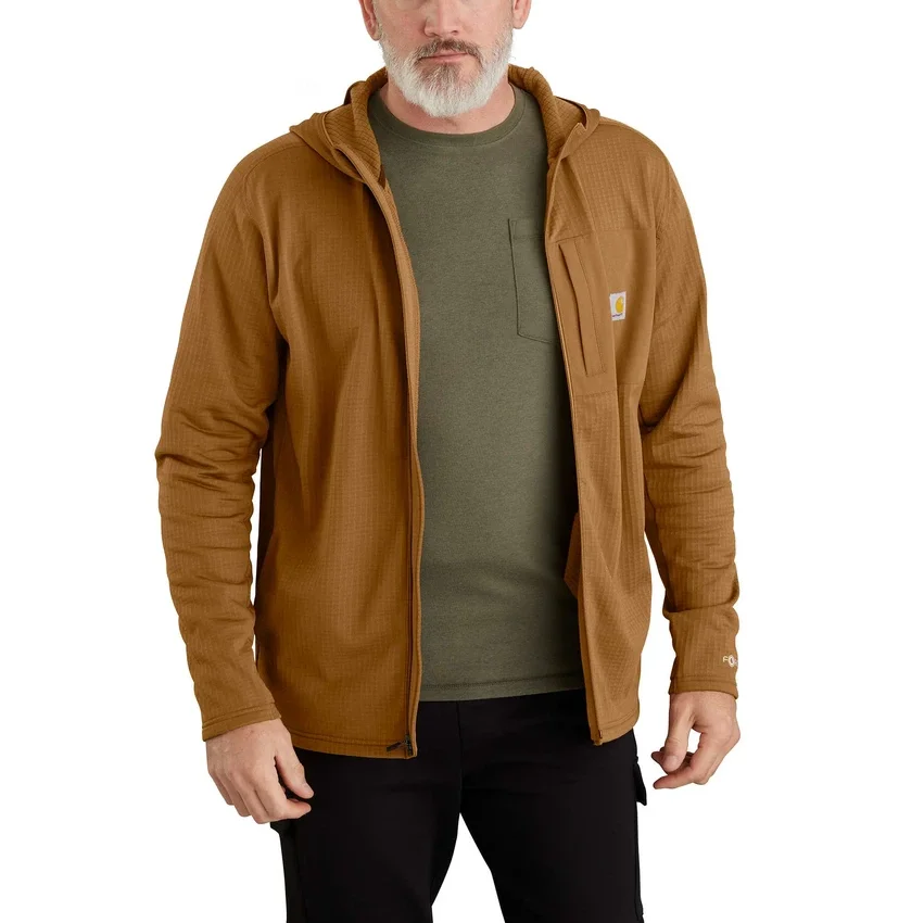 Erkek Force Polar Astarlı Nem Emici Fermuarlı Kapüşonlu Sweatshirt