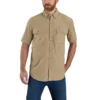 Erkek Force Sun Defender™ Chambray Bol Kesim Kısa Kolluklu Gömlek - Güneş Koruyucu Gömlekler