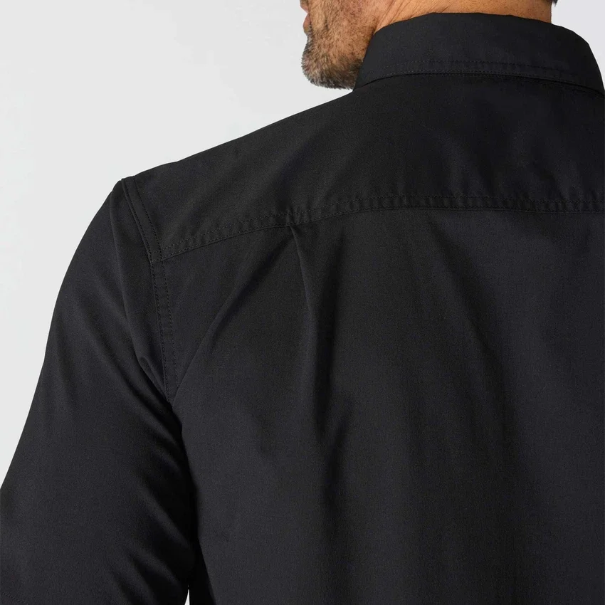 Erkek Force Sun Defender™ Chambray Bol Kesim Kısa Kolluklu Gömlek - Güneş Koruyucu Gömlekler