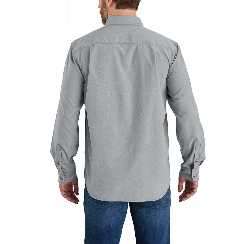 Erkek Force Sun Defender™ Chambray Bol Kesim Uzun Kolluklu Gömlek - Güneş Koruyucu Gömlekler