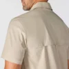 Erkek Force Sun Defender™ Dokuma Bol Kesim Kısa Kolluklu Gömlek - Güneş Koruyucu Gömlekler