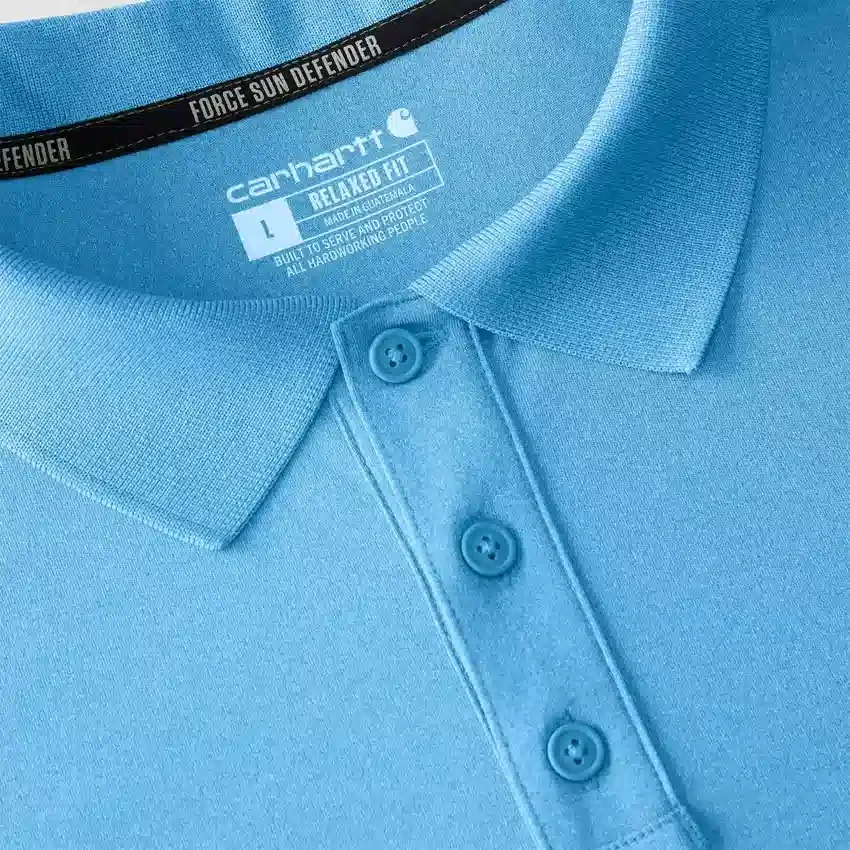 Erkek Force Sun Defender™ Gevşek Kesim Logolu Polo Gömlek - Güneş Koruyucu Gömlekler