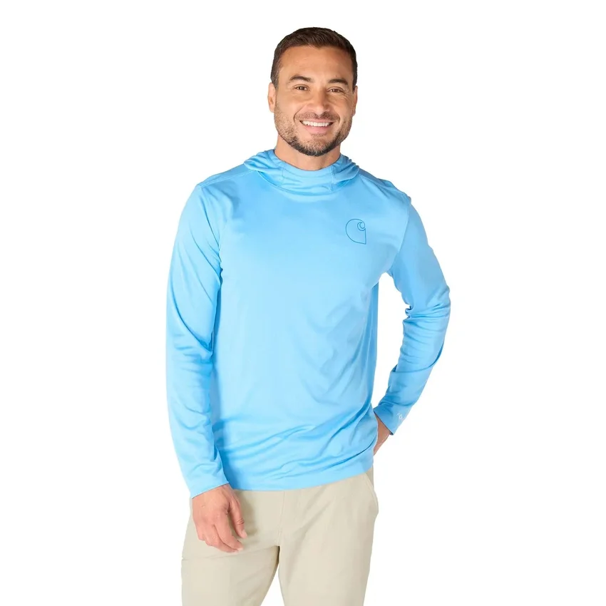Erkek Force Sun Defender UPF 50+ Hafif Uzun Kolluklu Nem Emici Kapüşonlu Sweatshirt - Güneş Koruyucu Kapüşonlu Sweatshirtler