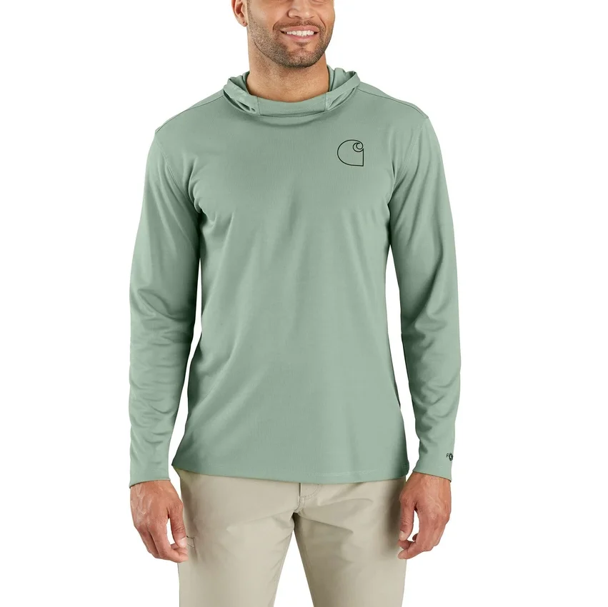 Erkek Force Sun Defender UPF 50+ Hafif Uzun Kolluklu Nem Emici Kapüşonlu Sweatshirt - Güneş Koruyucu Kapüşonlu Sweatshirtler