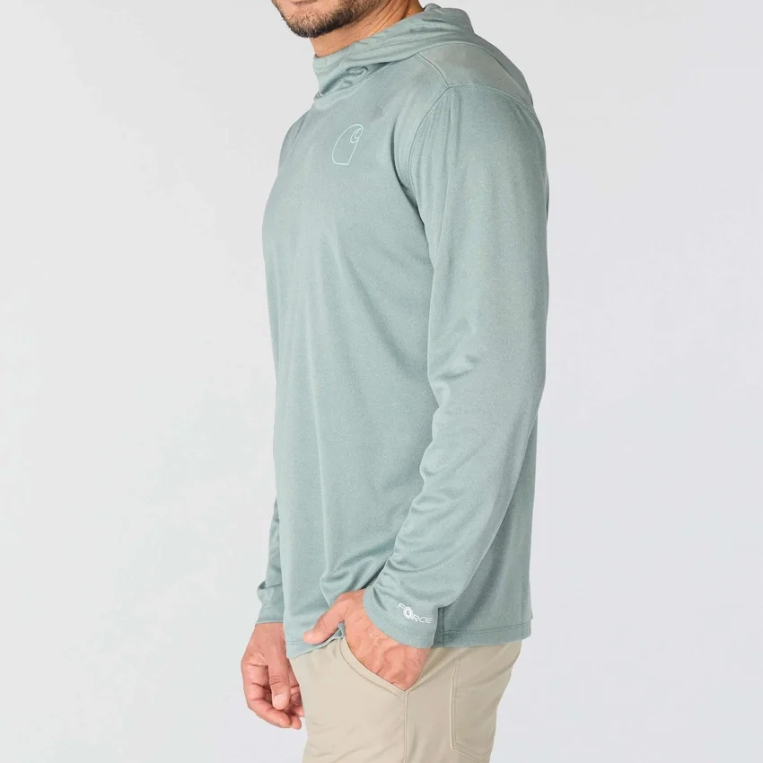Erkek Force Sun Defender UPF 50+ Hafif Uzun Kolluklu Nem Emici Kapüşonlu Sweatshirt - Güneş Koruyucu Kapüşonlu Sweatshirtler